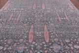 Grey Persian Ziegler Hand Knotted Wool & Silk Rug - 9' 11" X 14' 2" - Golden Nile