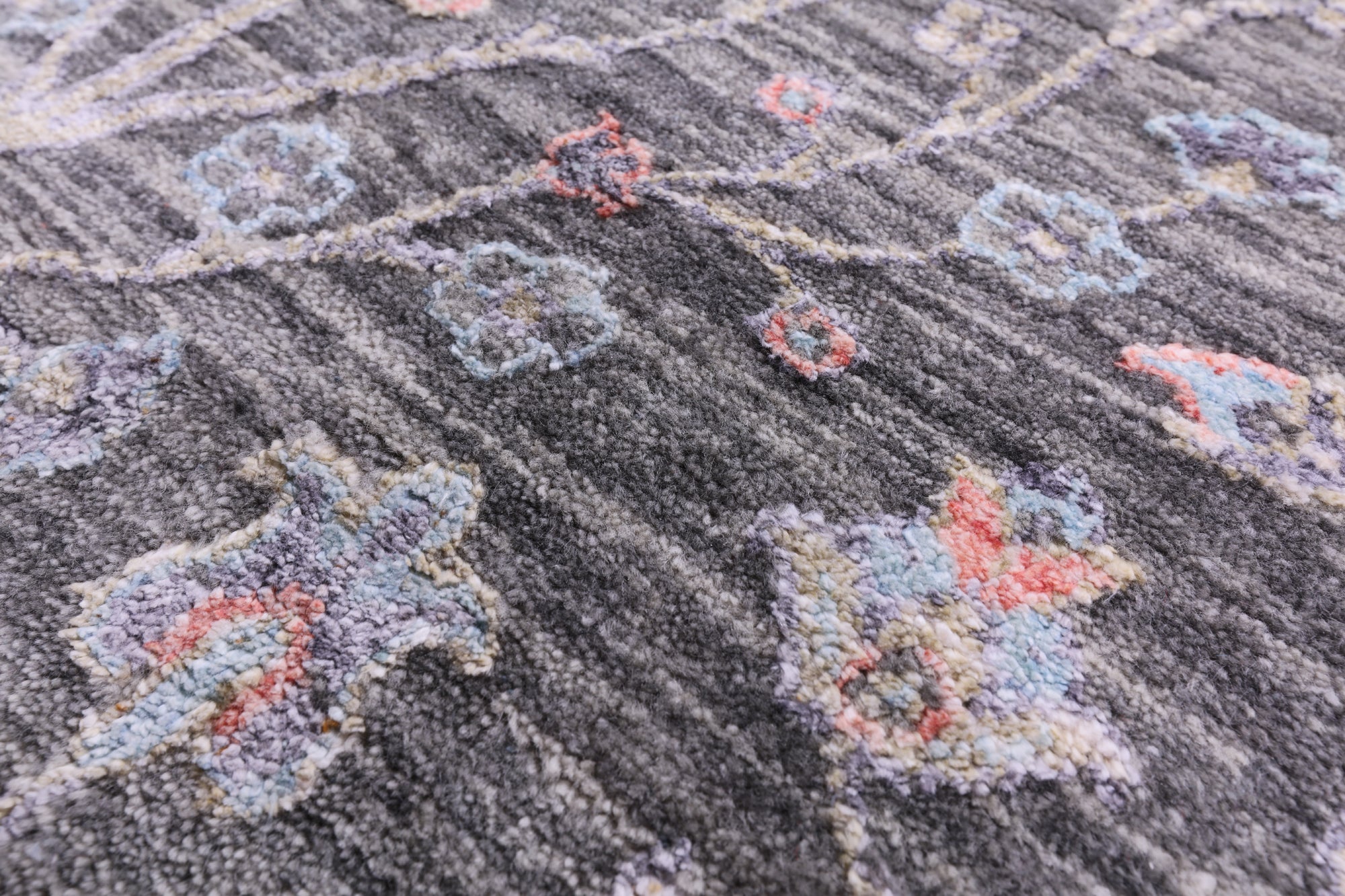 Grey Persian Ziegler Hand Knotted Wool & Silk Rug - 9' 11" X 14' 2" - Golden Nile
