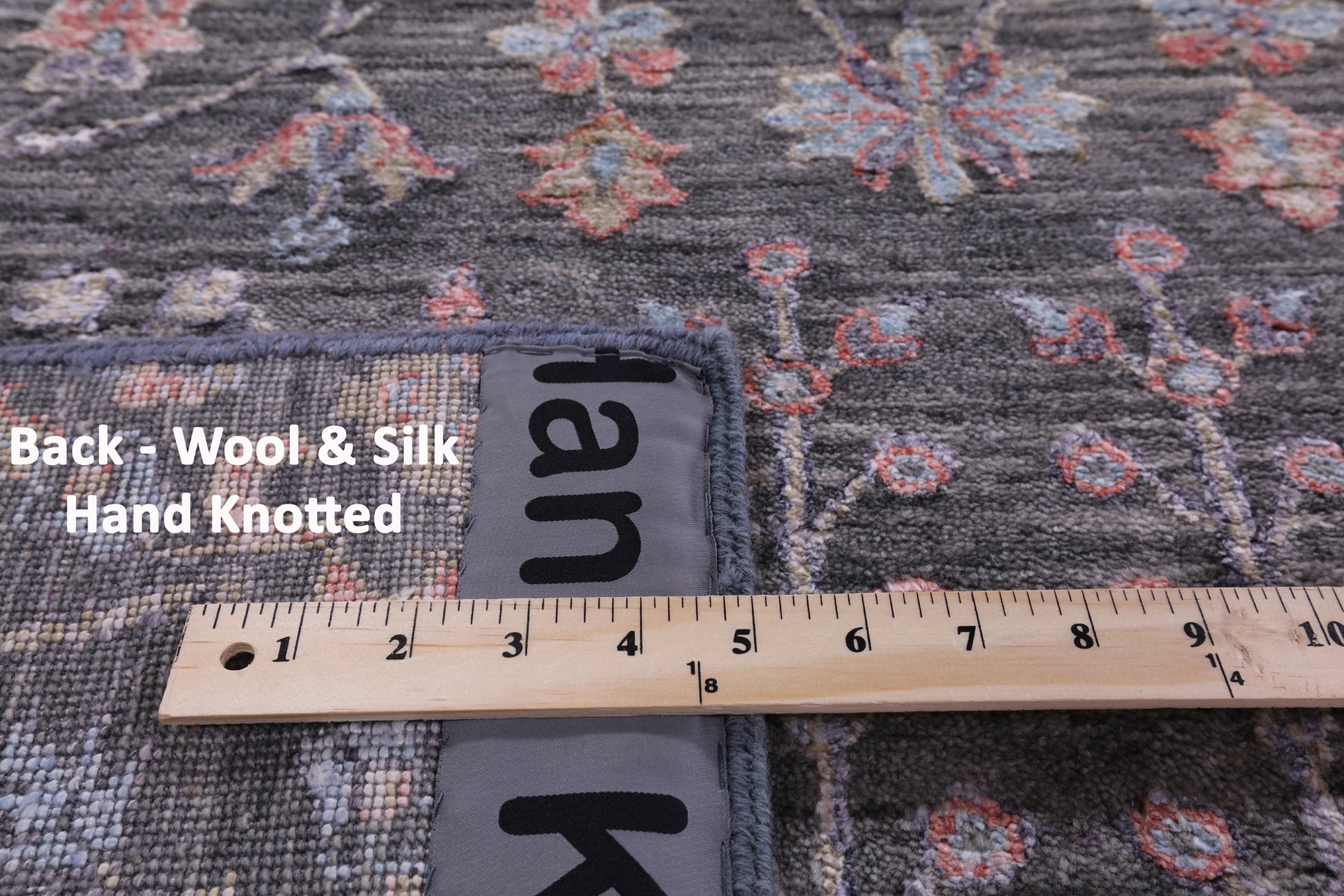 Grey Persian Ziegler Hand Knotted Wool & Silk Rug - 9' 11" X 14' 2" - Golden Nile