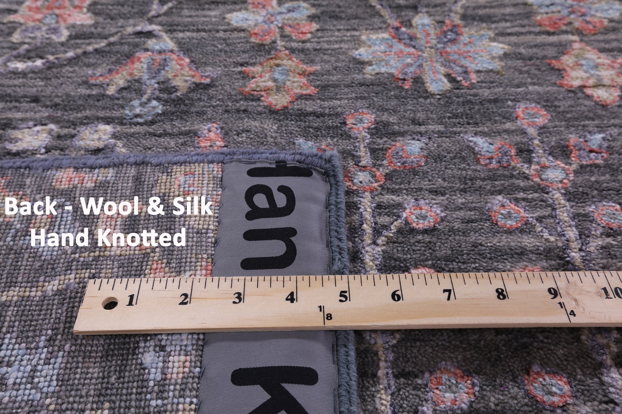 Grey Persian Ziegler Hand Knotted Wool & Silk Rug - 9' 11" X 14' 2" - Golden Nile