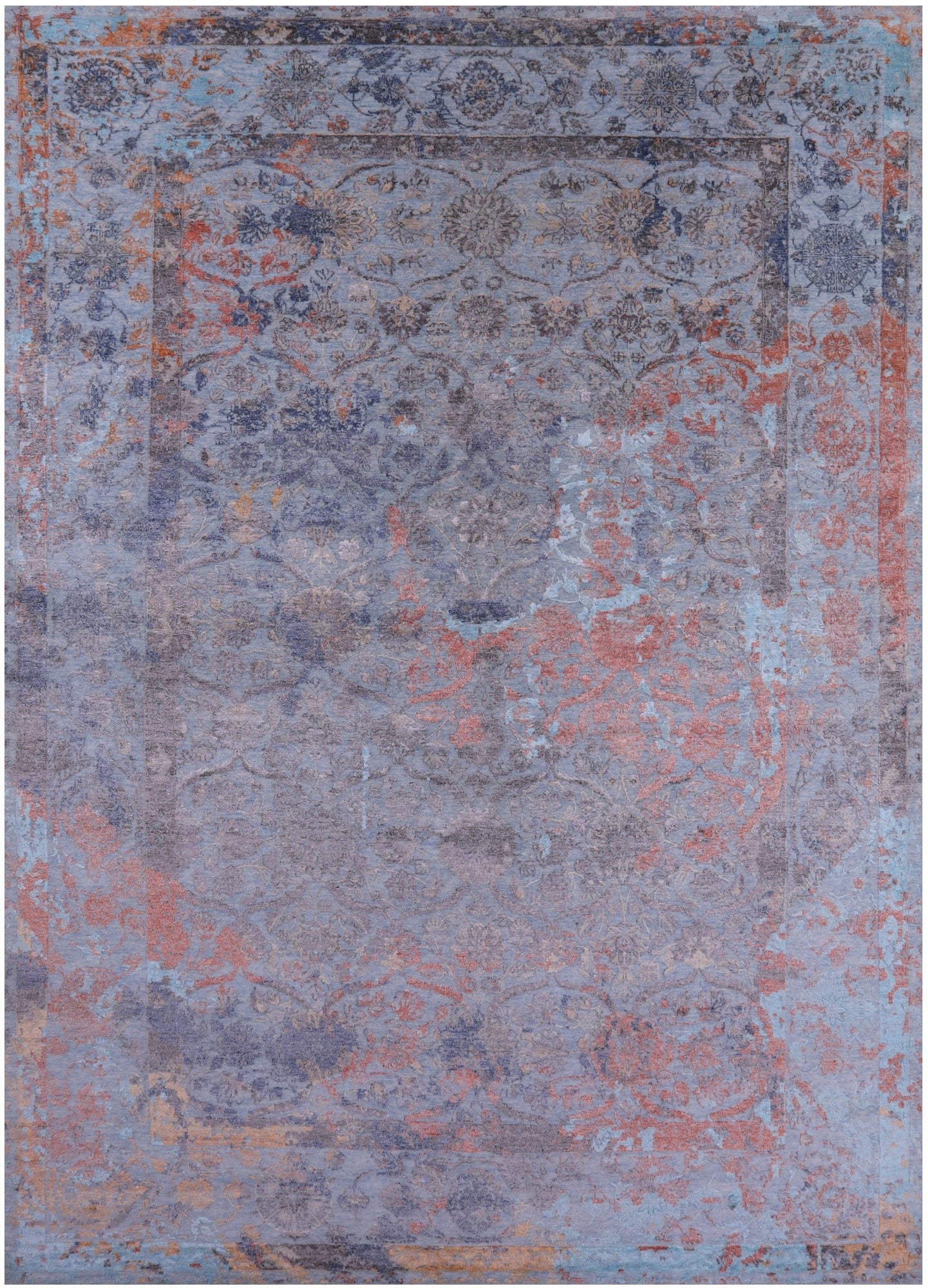 Persian Hand Knotted Wool & Silk Rug - 9' 11" X 13' 9" - Golden Nile