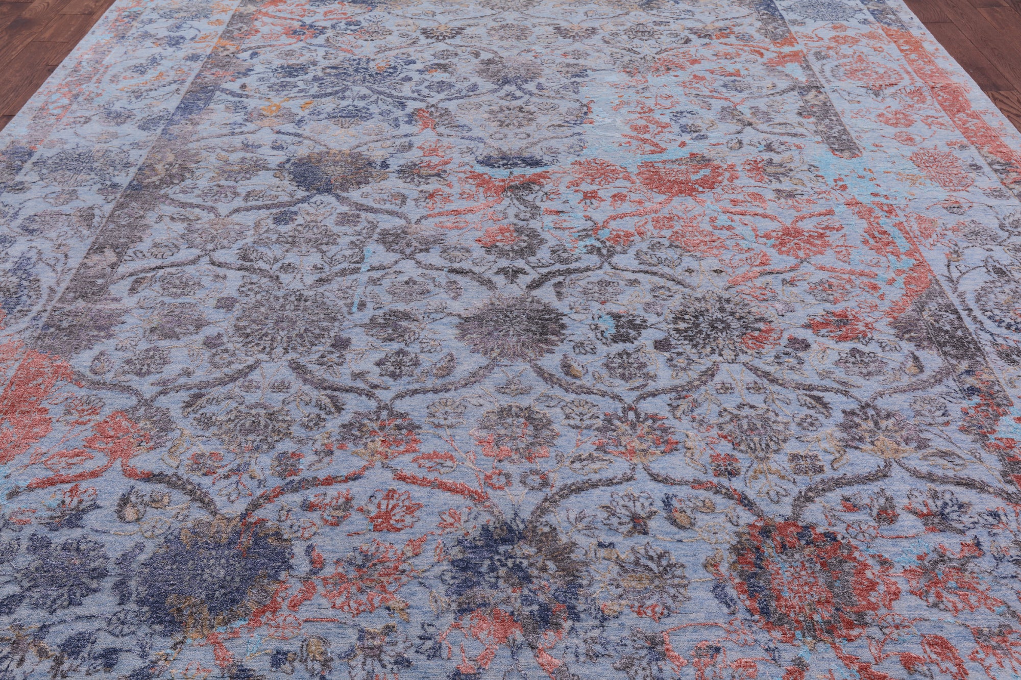 Persian Hand Knotted Wool & Silk Rug - 9' 11" X 13' 9" - Golden Nile