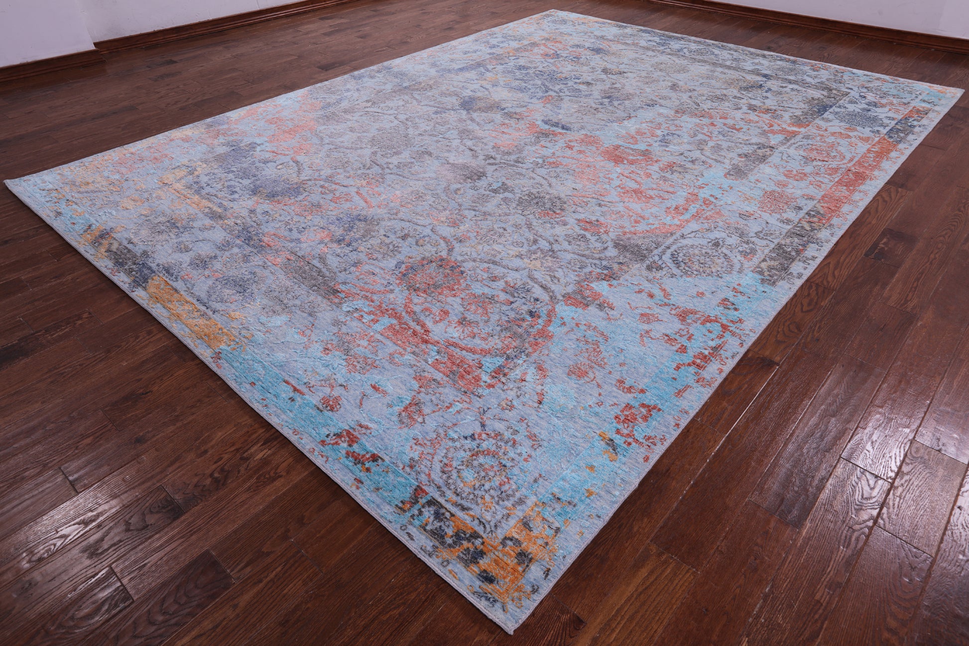 Persian Hand Knotted Wool & Silk Rug - 9' 11" X 13' 9" - Golden Nile