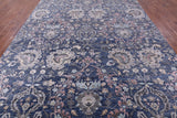 Grey Persian Hand Knotted Wool & Silk Rug - 8' 10" X 11' 11" - Golden Nile