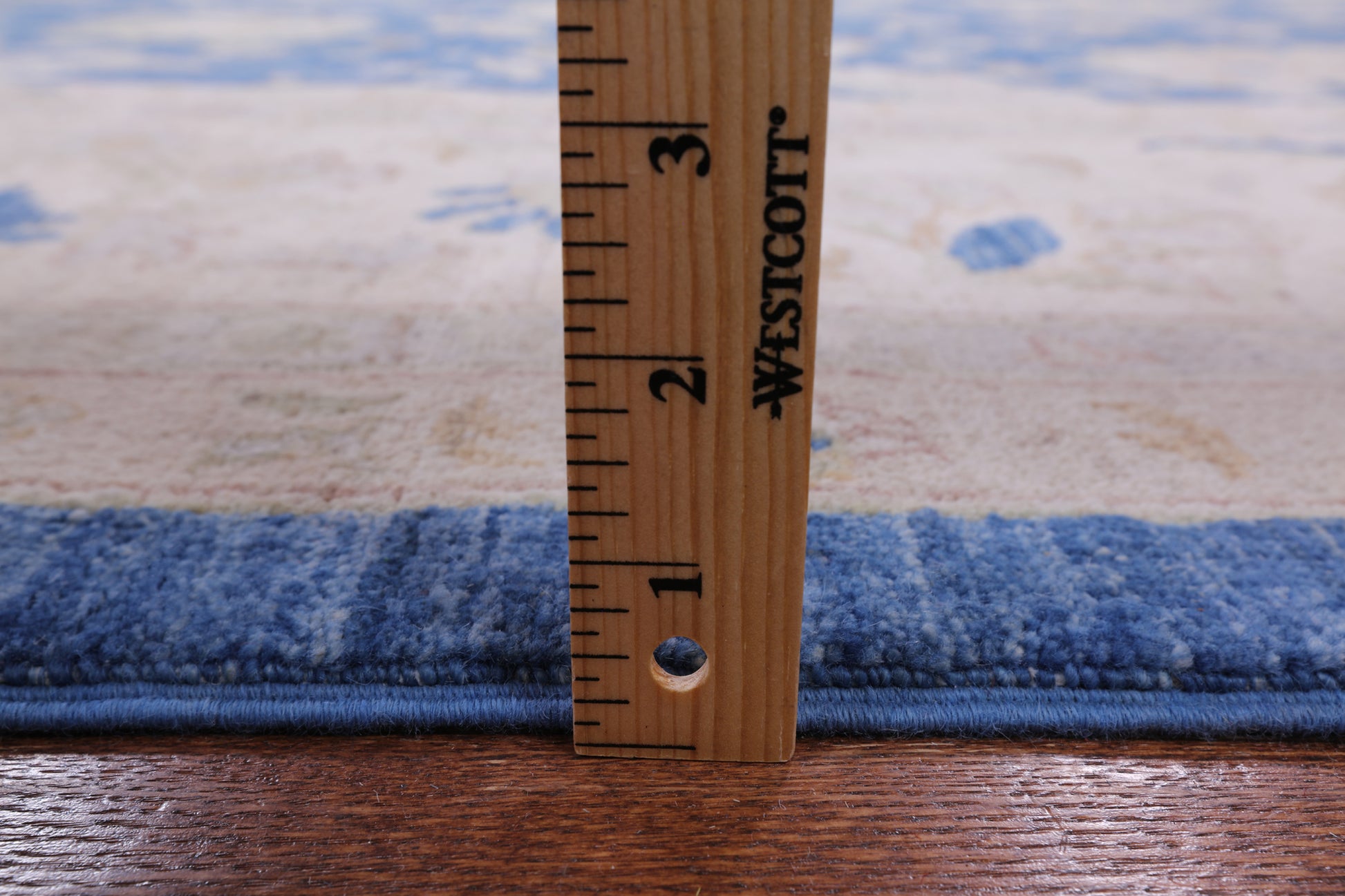 Blue Peshawar Hand Knotted Wool Area Rug - 10' 3" X 13' 9" - Golden Nile