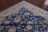 Blue Peshawar Hand Knotted Wool Area Rug - 10' 3" X 13' 9" - Golden Nile