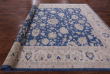 Blue Peshawar Hand Knotted Wool Area Rug - 10' 3" X 13' 9" - Golden Nile