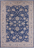 Blue Peshawar Hand Knotted Wool Area Rug - 10' 3" X 13' 9" - Golden Nile
