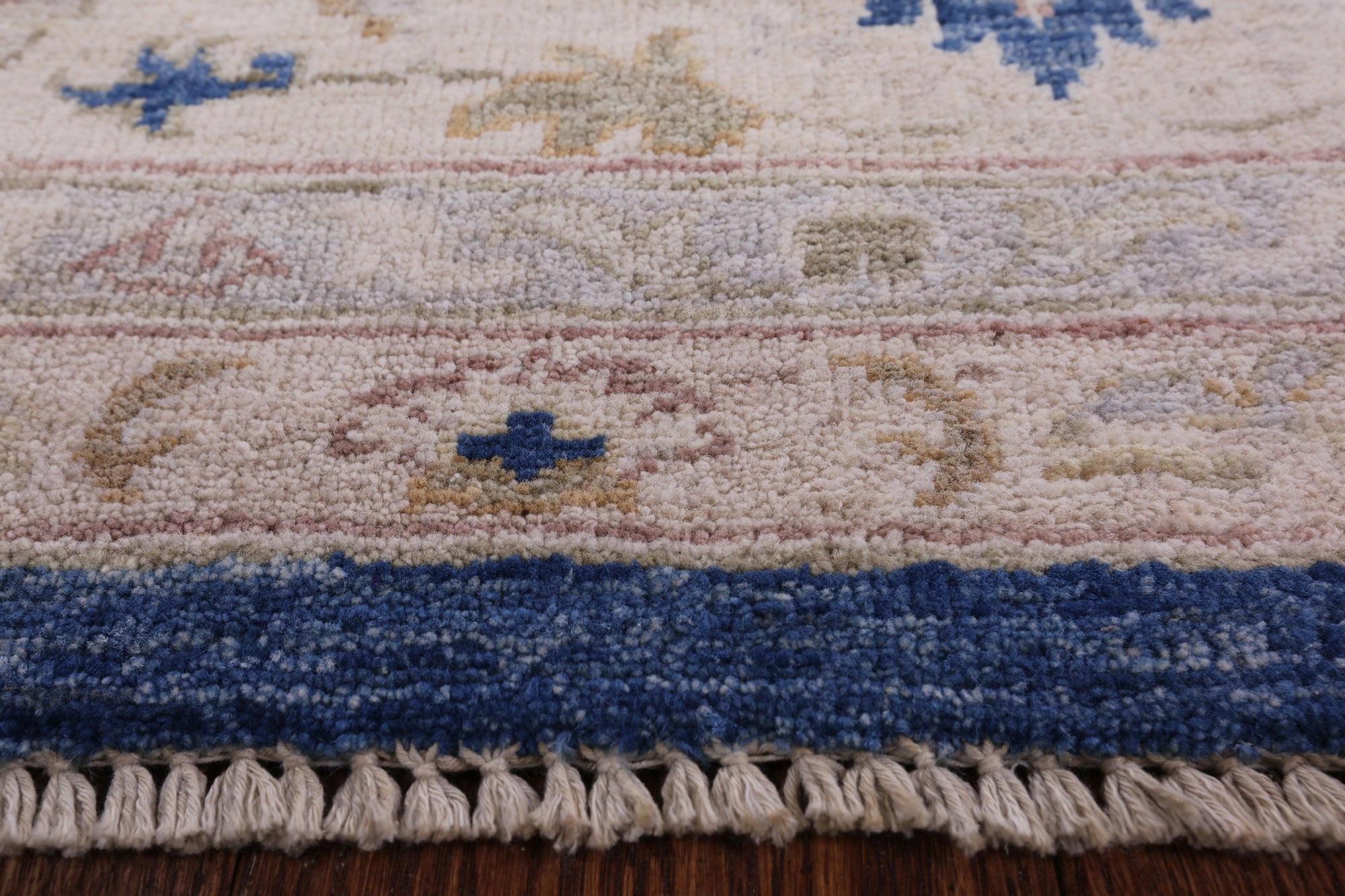 Blue Peshawar Hand Knotted Wool Area Rug - 10' 3" X 13' 9" - Golden Nile