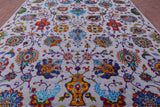 Grey Persian Handmade Wool & Silk Rug - 9' 10" X 14' 4" - Golden Nile