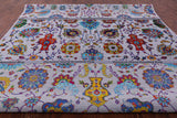 Grey Persian Handmade Wool & Silk Rug - 9' 10" X 14' 4" - Golden Nile
