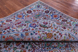 Grey Persian Fine Serapi Handmade Wool & Silk Rug - 9' 1" X 11' 11" - Golden Nile