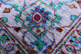 Grey Persian Fine Serapi Handmade Wool & Silk Rug - 9' 1" X 11' 11" - Golden Nile