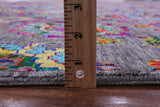 Grey Persian Hand Knotted Wool & Silk Rug - 7' 11" X 10' 3" - Golden Nile