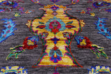 Grey Persian Hand Knotted Wool & Silk Rug - 7' 11" X 10' 3" - Golden Nile