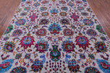 Grey Persian Hand Knotted Wool & Silk Rug - 8' 1" X 10' 2" - Golden Nile