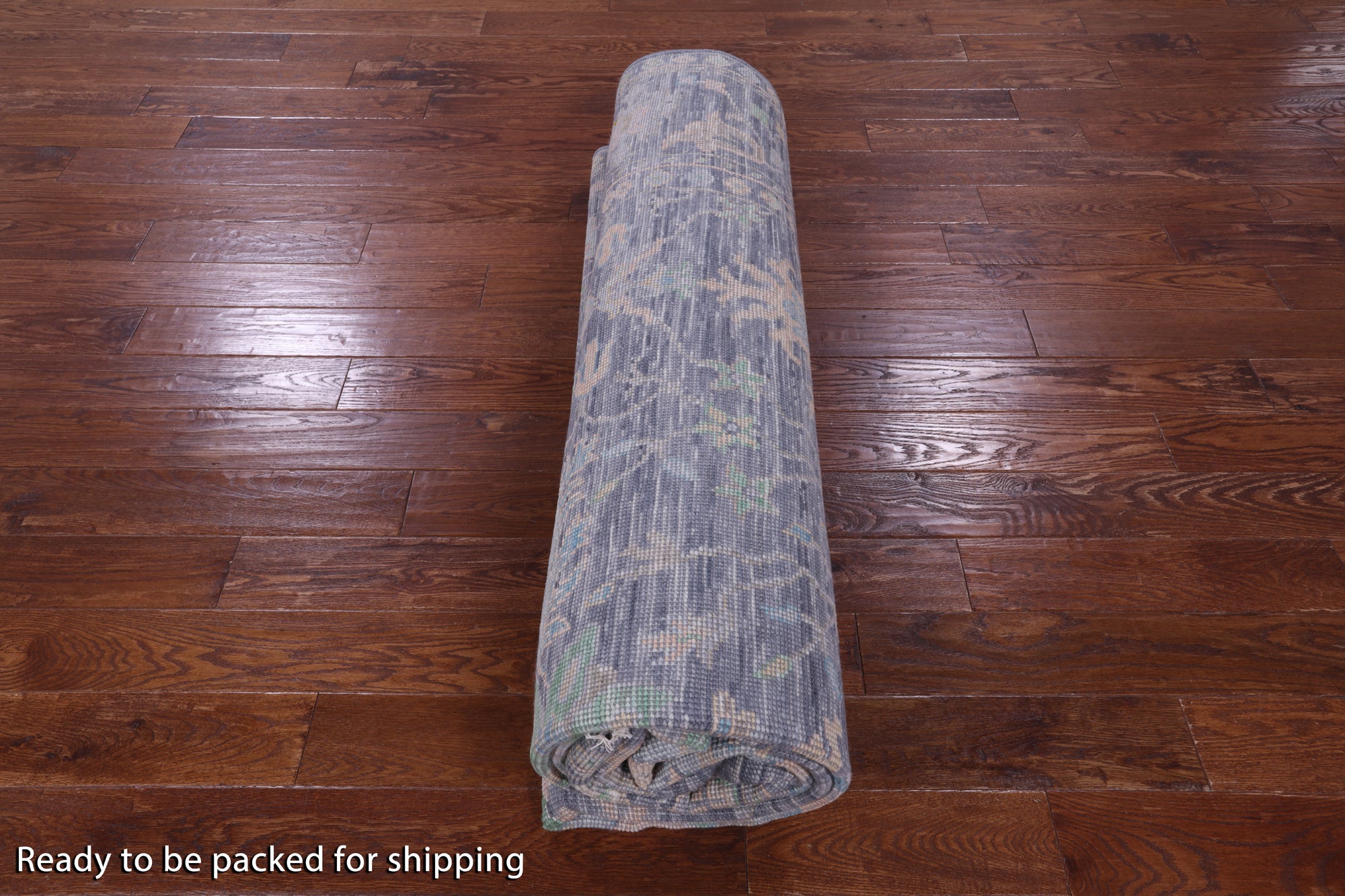 Grey Turkish Oushak Hand Knotted Wool Rug - 8' 11" X 12' 5" - Golden Nile