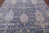 Grey Turkish Oushak Hand Knotted Wool Rug - 8' 11" X 12' 5" - Golden Nile