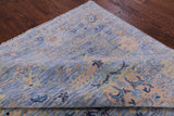 Blue Turkish Oushak Hand Knotted Wool Rug - 8' 1" X 9' 11" - Golden Nile