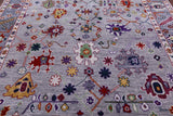 Grey Square Turkish Oushak Handmade Wool Rug - 8' 1" X 8' 4" - Golden Nile