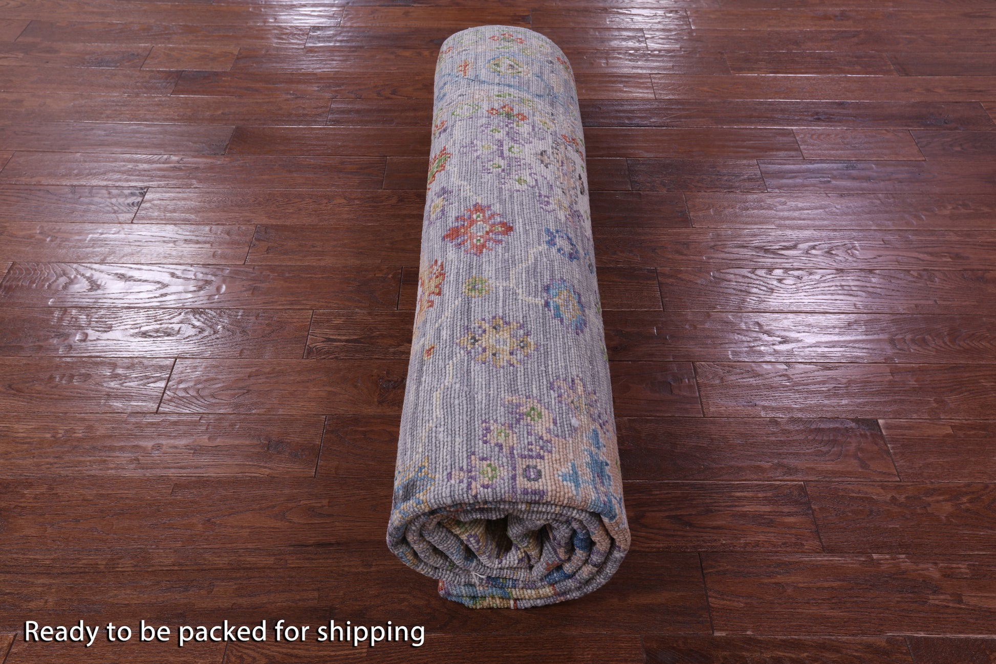 Grey Turkish Oushak Hand Knotted Wool Rug - 8' 4" X 9' 11" - Golden Nile