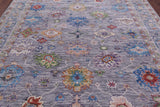 Grey Turkish Oushak Hand Knotted Wool Rug - 8' 4" X 9' 11" - Golden Nile