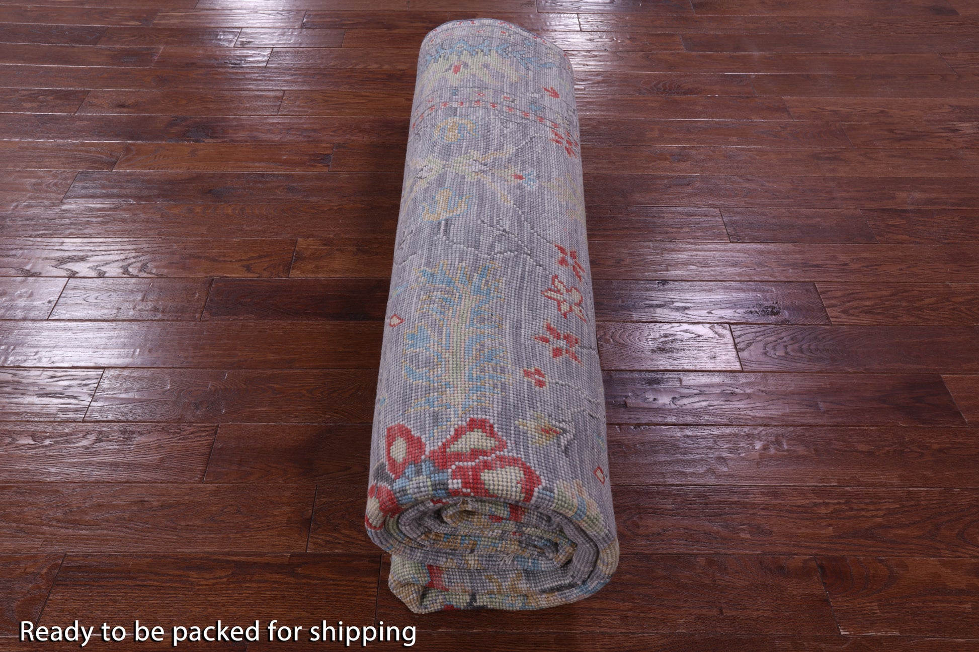 Grey Turkish Oushak Hand Knotted Wool Rug - 9' 0" X 12' 0" - Golden Nile