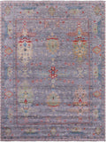 Grey Turkish Oushak Hand Knotted Wool Rug - 9' 0" X 12' 0" - Golden Nile