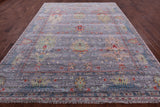 Grey Turkish Oushak Hand Knotted Wool Rug - 9' 0" X 12' 0" - Golden Nile