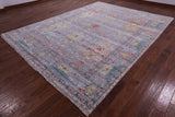 Grey Turkish Oushak Hand Knotted Wool Rug - 9' 0" X 12' 0" - Golden Nile