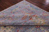 Grey Turkish Oushak Hand Knotted Wool Rug - 9' 0" X 12' 0" - Golden Nile
