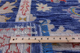 Blue Turkish Oushak Hand Knotted Wool Rug - 10' 1" X 13' 10" - Golden Nile
