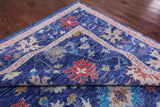 Blue Turkish Oushak Hand Knotted Wool Rug - 10' 1" X 13' 10" - Golden Nile