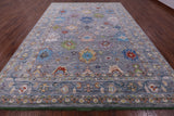 Grey Turkish Oushak Hand Knotted Wool Rug - 10' 1" X 13' 10" - Golden Nile