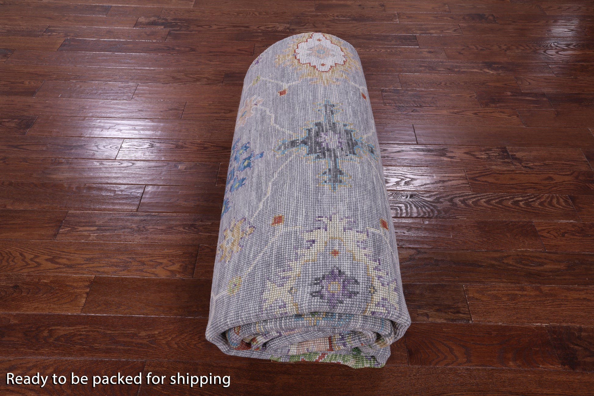 Grey Turkish Oushak Hand Knotted Wool Rug - 10' 1" X 13' 10" - Golden Nile