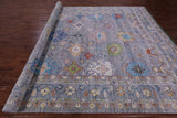 Grey Turkish Oushak Hand Knotted Wool Rug - 10' 1" X 13' 10" - Golden Nile
