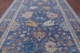 Grey Turkish Oushak Hand Knotted Wool Rug - 9' 11" X 14' 2" - Golden Nile