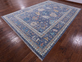 Grey Turkish Oushak Hand Knotted Wool Rug - 9' 11" X 14' 2" - Golden Nile