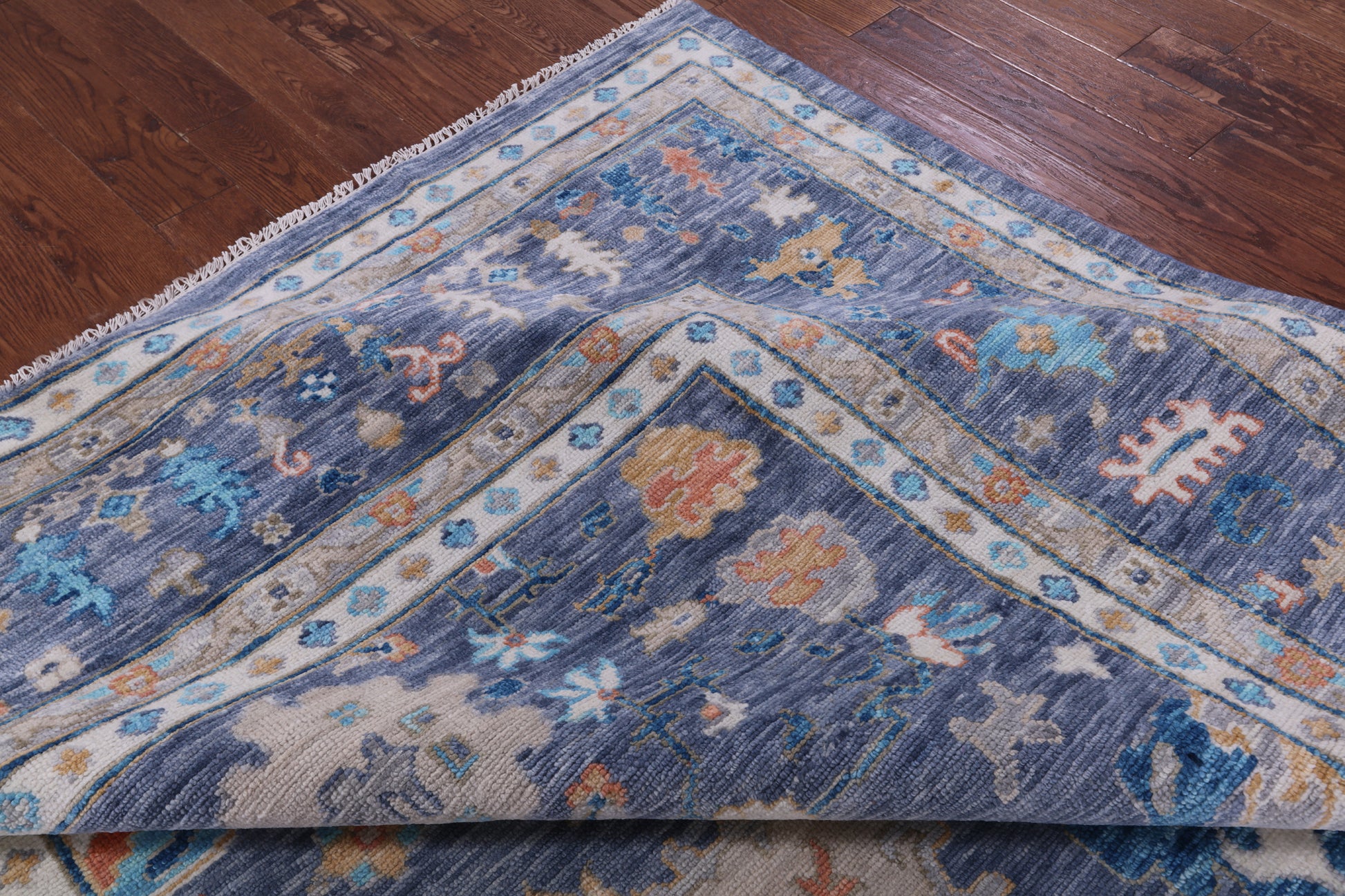 Grey Turkish Oushak Hand Knotted Wool Rug - 9' 11" X 14' 2" - Golden Nile