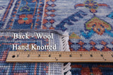 Blue Turkish Oushak Hand Knotted Wool Rug - 9' 1" X 12' 0" - Golden Nile