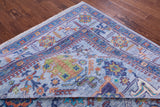 Blue Turkish Oushak Hand Knotted Wool Rug - 9' 1" X 12' 0" - Golden Nile