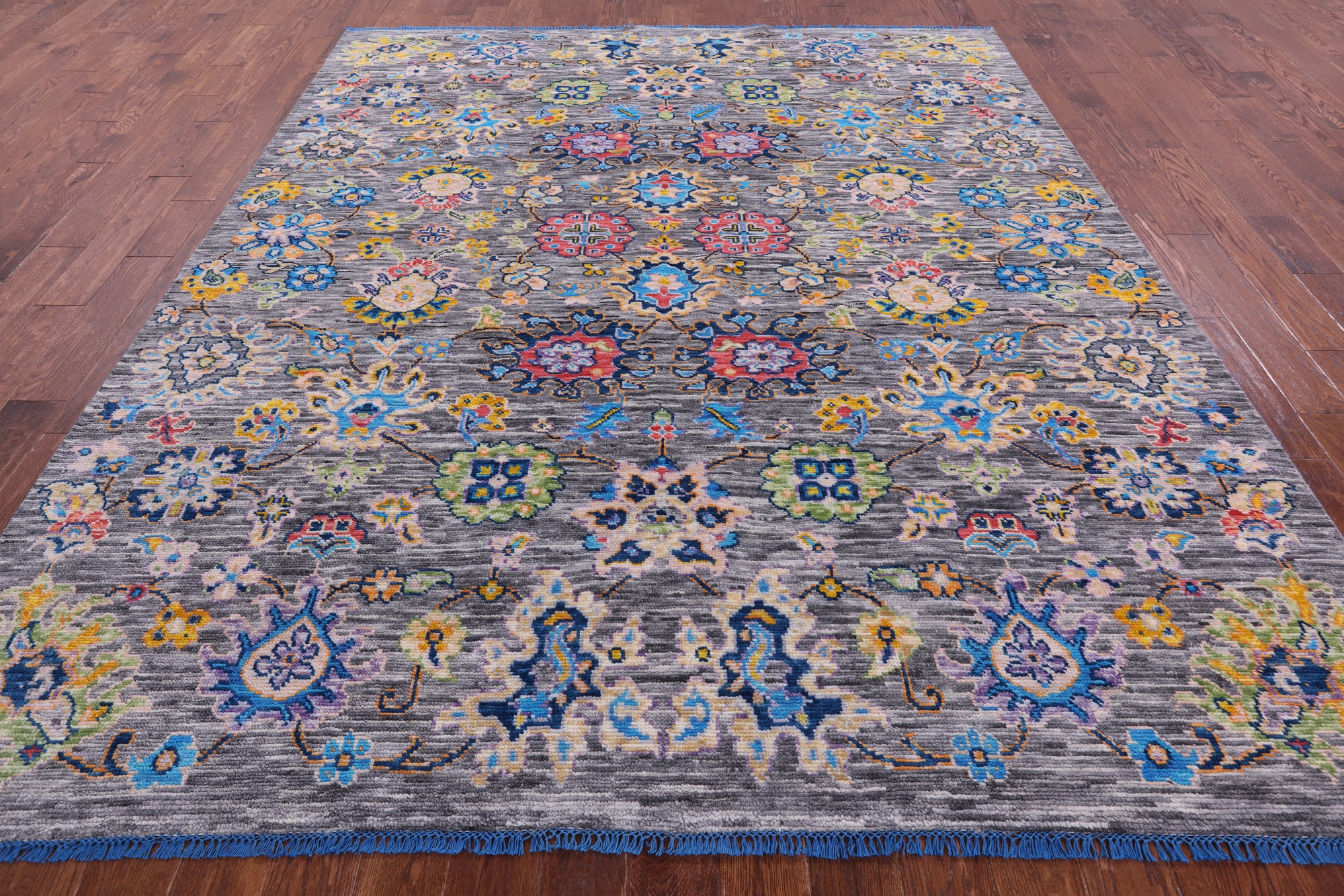 Grey Turkish Oushak Hand Knotted Wool Rug - 8' 4" X 10' 0" - Golden Nile