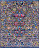 Grey Turkish Oushak Hand Knotted Wool Rug - 8' 4" X 10' 0" - Golden Nile