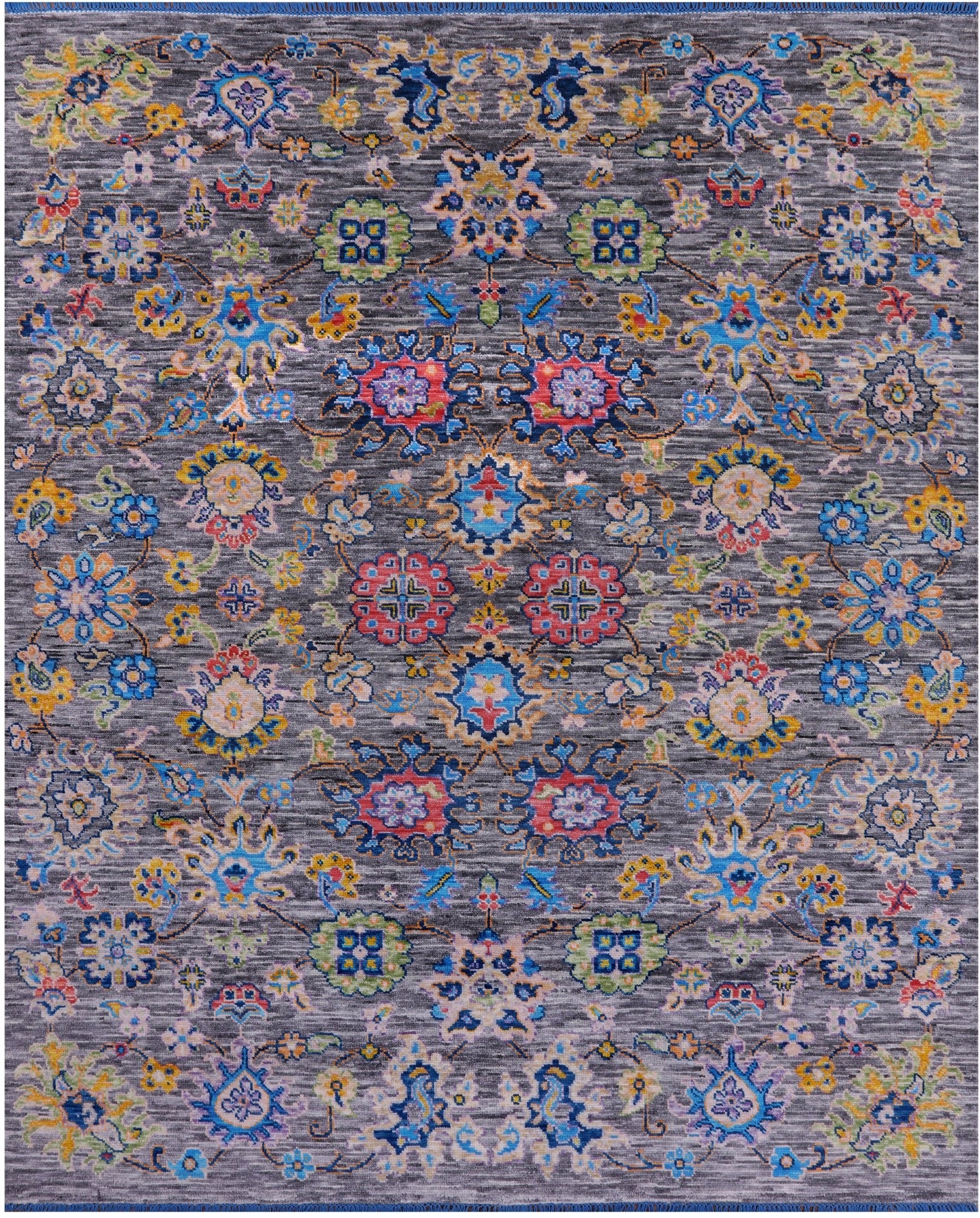 Grey Turkish Oushak Hand Knotted Wool Rug - 8' 4" X 10' 0" - Golden Nile