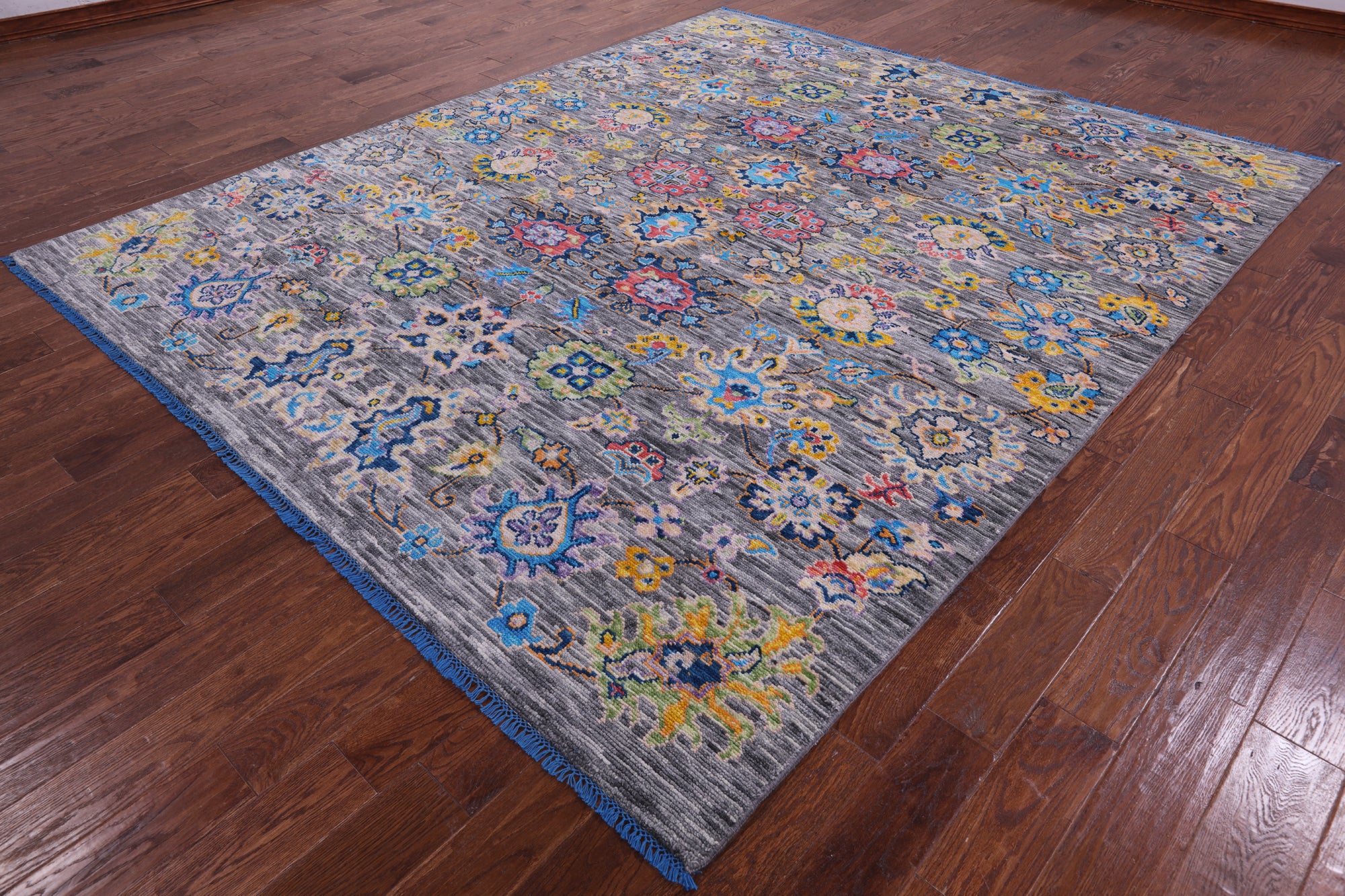 Grey Turkish Oushak Hand Knotted Wool Rug - 8' 4" X 10' 0" - Golden Nile