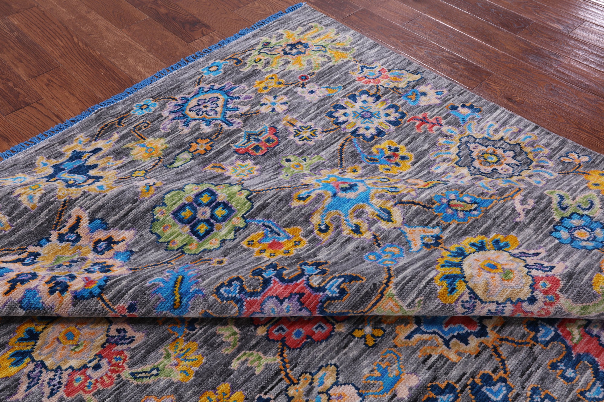 Grey Turkish Oushak Hand Knotted Wool Rug - 8' 4" X 10' 0" - Golden Nile