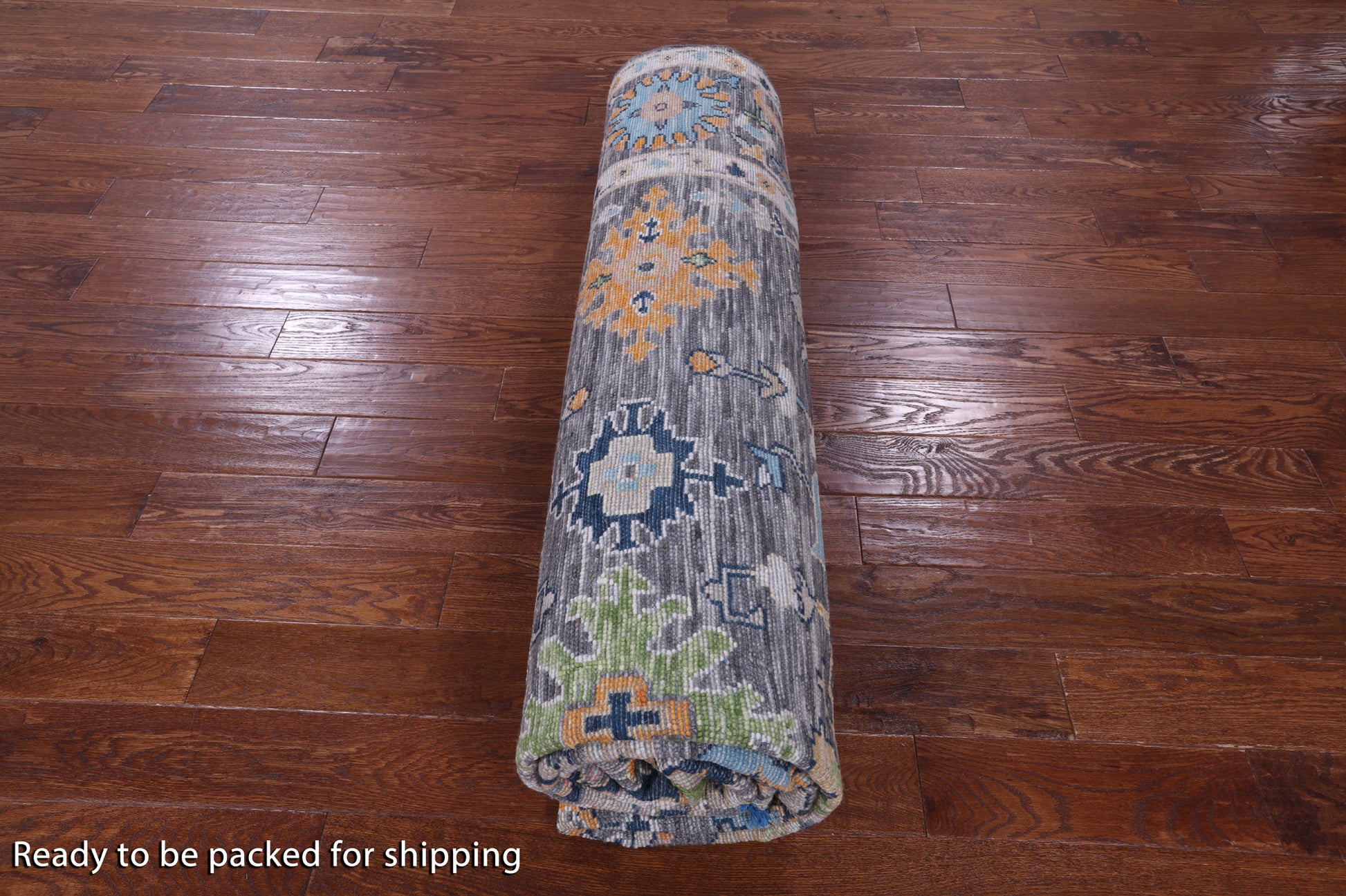 Grey Turkish Oushak Hand Knotted Wool Rug - 9' 4" X 11' 10" - Golden Nile