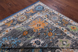 Grey Turkish Oushak Hand Knotted Wool Rug - 9' 4" X 11' 10" - Golden Nile