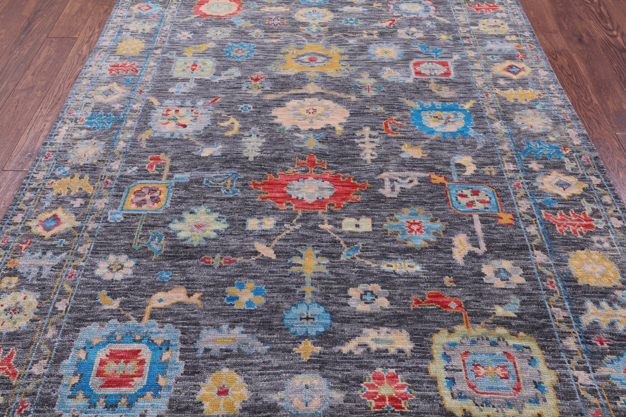 Grey Turkish Oushak Handmade Wool Rug - 6' 1" X 9' 1" - Golden Nile