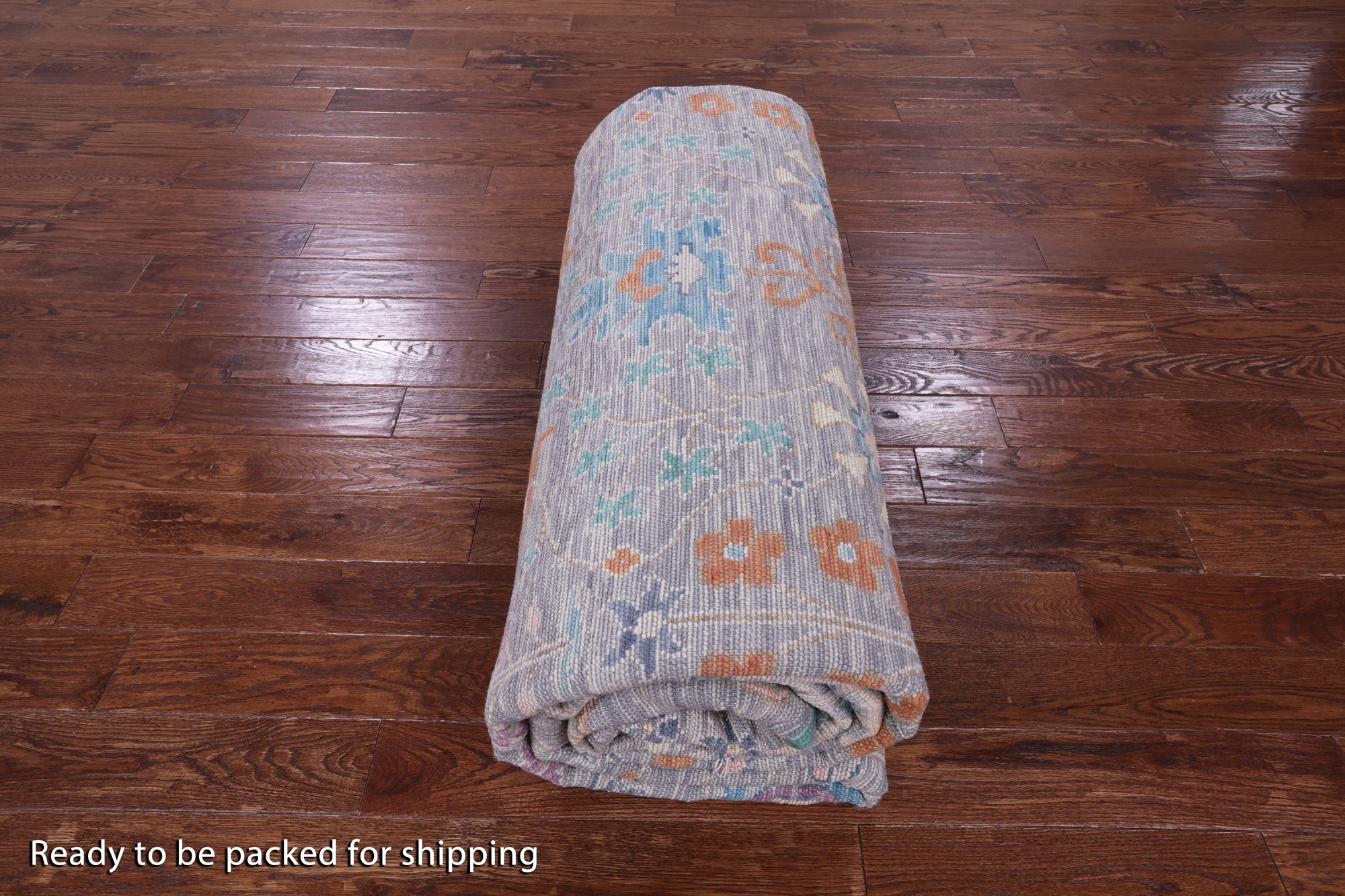 Grey Turkish Oushak Hand Knotted Wool Rug - 11' 11" X 14' 10" - Golden Nile